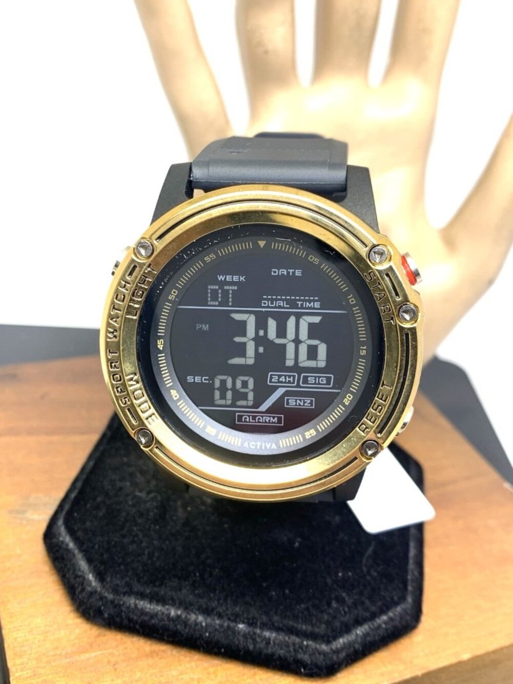 Activa by Invicta Men's Watch 8125 Quartz Digital Sport Black Resin Strap 51mm